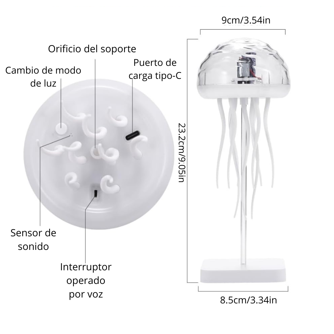 Lámpara medusa relajante
